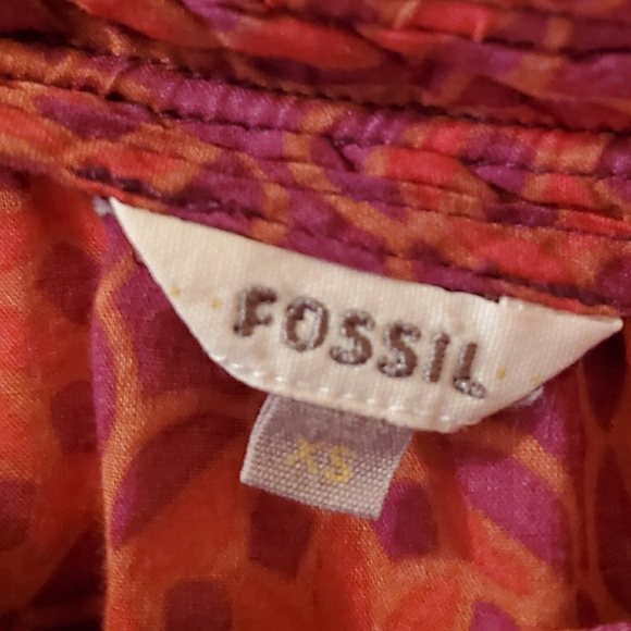 Vintage Fossil Short Sleeve Blouse - Picture 5 of 5